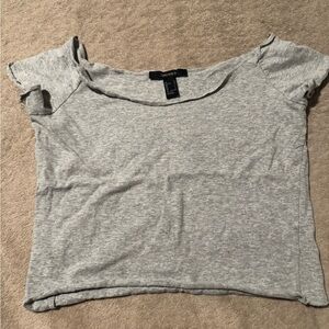 Forever 21 Heather Gray Crop Top